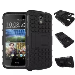 Case Protector Silicone Dual  HTC 526 Black w/kickstand